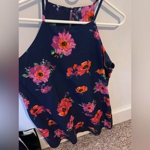 Floral dress high neck